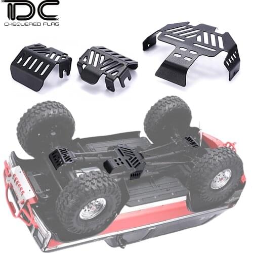 3PCS Traxxas TRX4 Chassis Armor Set Trx-4 Bronco Defender Scratch-resistant Chassis Guard Protector RC Crawler Car Bottom Parts