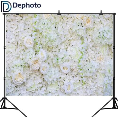 Dephoto Blossom White Flowers Wedding Wall Baby kid Photography Backgrounds Custom Photographic Backdrops Props For Photo Studio