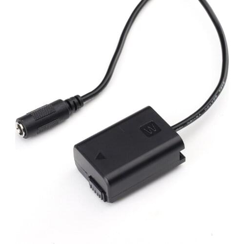 Spring Cable NP-FW50 Dummy Battery 5.5x2.1mm DC Coupler for -Sony A7, A7S, A7R, a7 II, a7S II, and a7R II A5100,Camera E56B
