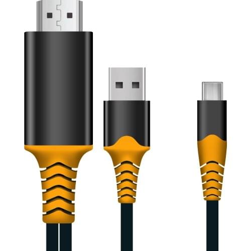 USB Type C to HDMI Cable 4K for 2017/2016 MacBook Pro,for iMac, Galaxy S9, Note 8, S8, ChromeBook Pixel with High-speed charge