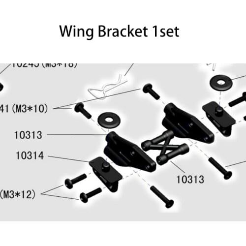 Wing Bracket 1Set /Wing Bracket upper 1set For Vrx Racing RH817/RH818,Fit VRX 10313/10575