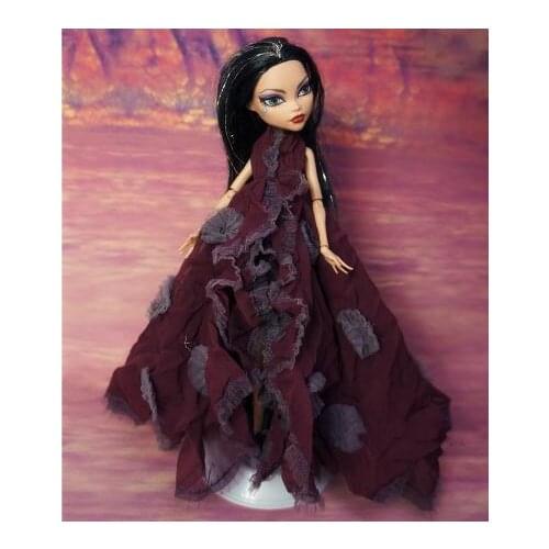 Doll Evening Dress Monstering High Doll Dressing Soft Casual Wear Handmade Clothes Outfit Doll Clothing Set For 1/6 Doll Toys