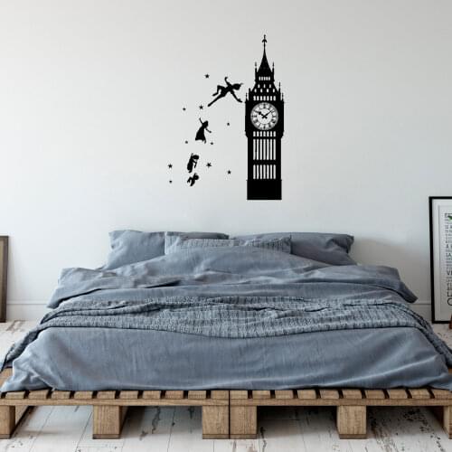 London Wall Sticker City Silhouette England London Scape Wall Decal Living Room Bedroom Office Home Wall Art Vinyl Mural DW11505