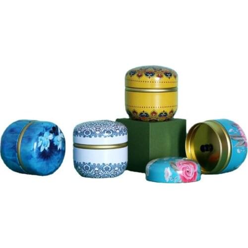 Metal Tin Can Round Tea Caddy Candle Jar Candy Jewellery Container Packaging Case kitchen utensil Tinplate Box with Lid SN3148