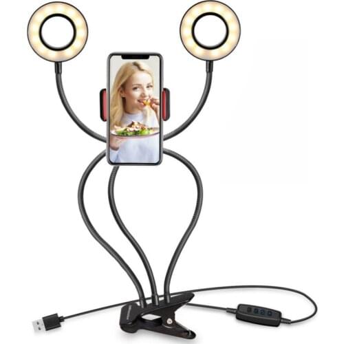 Multi-function Hose Mobile Phone Live Broadcast Fill Light Bracket USB Plug-in Use Light Bracket