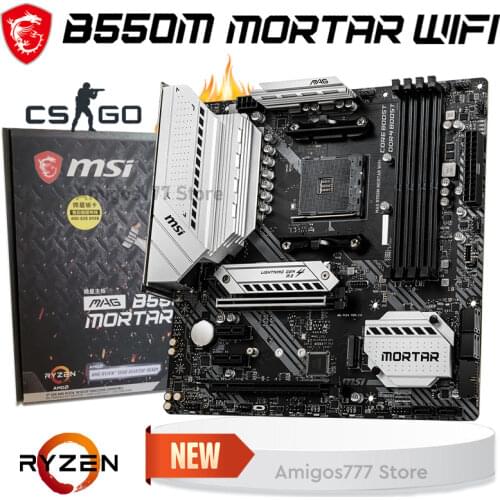 New MSI MAG B550M MORTAR WIFI Motherboard Socket AM4 AMD B550 DDR4 M.2 SATA3 USB3.2 HDMI-Compatible 128GB Desktop Mainboard