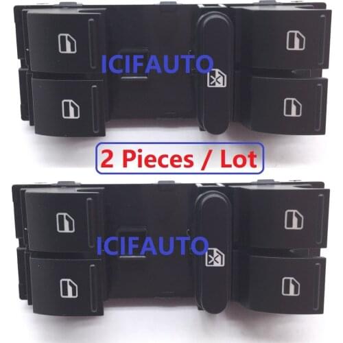 1K4959857A New For Seat VW Golf 5 6 Jetta MK5 Mk6 Tiguan Touran Passat B6 B7 Electric Power Master Window Switch Button