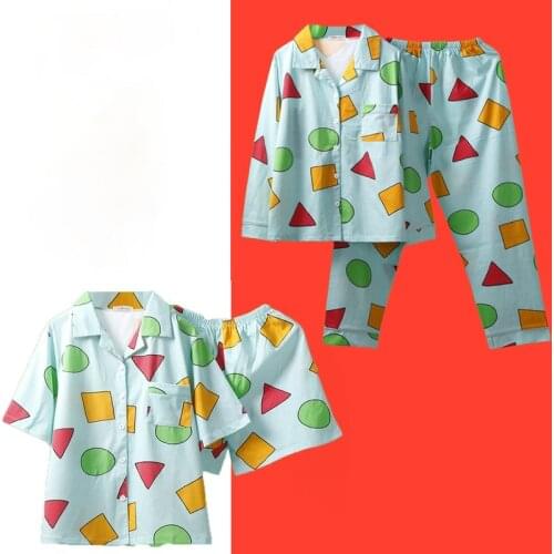 Summer pijamas Japanese Pyjamas Sleepwear Cotton Pajamas Women Pijamas Short Sleeve Homewear Anime Nightgown Party