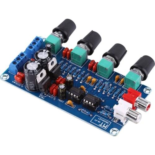 NE5532 HIFI Preamp Preamplifier Board 2 Channel 4 Tune Types OP-AMP Volume Tone EQ Control Board Module Mayitr