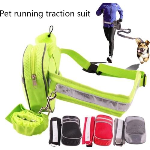 Dog Leash Running Nylon Hand Freely Pet Products Dogs Harness Collar Jogging Lead Adjustable Waist Leashes Traction Belt Rope