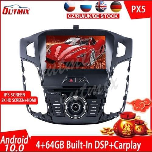 PX6 DSP Android 10 Car Multimedia Player For Ford Focus 2012-2018 car GPS Navigation Audio Radio stereo Touch screen head unit