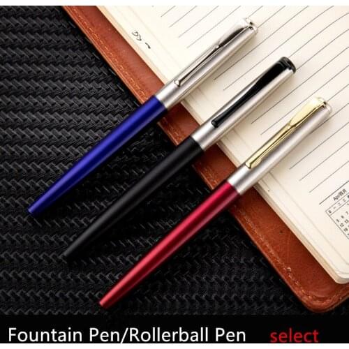 Luxury Fountain Pen /Rollerball Pens Metal F Nib 0.5mm Gift Pens with A Gift Box Business Office Writing Stationery