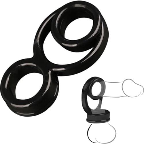 Silicone Penis Ring Scrotum Cage Penis Extender Cock Rings Testis Bondage Penis Rings Sex Toys for Men Sex Erection Time Longer