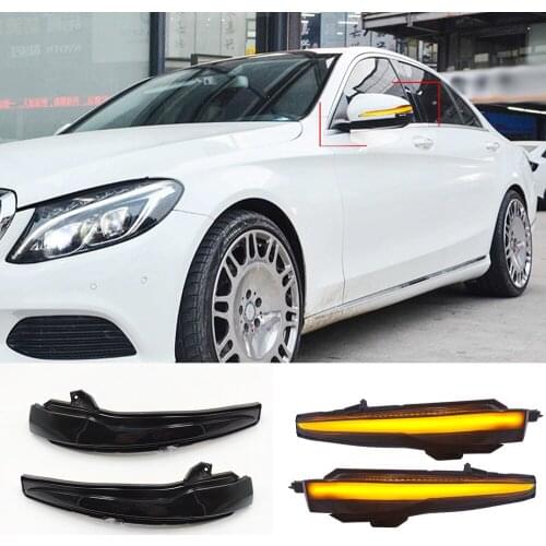 2PCS LED Dynamic Turn Signal Light For Mercedes Benz C Class W205 E W213 S W222 Side Mirror Flashing Light Repeater Blinker