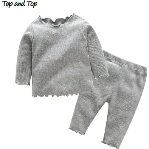 Top and top baby girl clothes baby clothing set autumn long sleeve t shirt+pants 2pcs baby tracksuit casual baby clothes