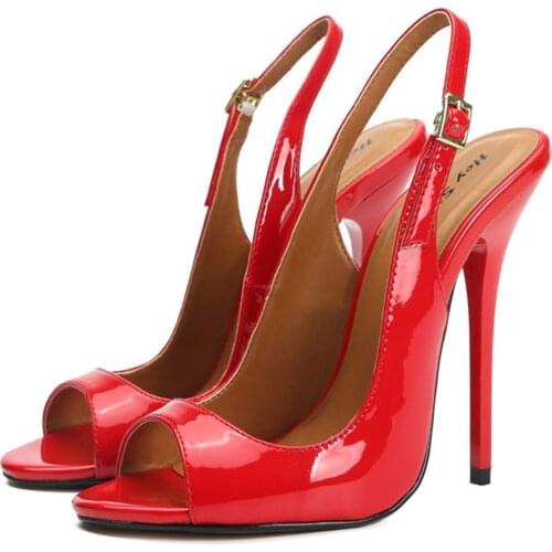 Modern Hip Hop Pole Dance Shoes for Women PU Leather Thin Heels 13cm Hard Bottom Red Ghillies Character Sexy Stripper Shoe Girl