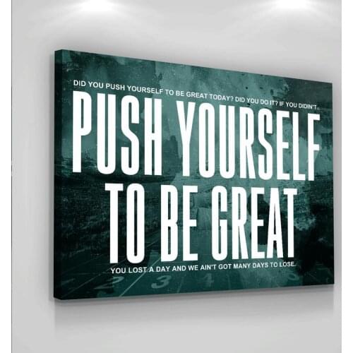 Success Quotes Words Posters Wall Art Print On Canvas Motionation Push Yourself To Be Creat Painting For Office Living Room