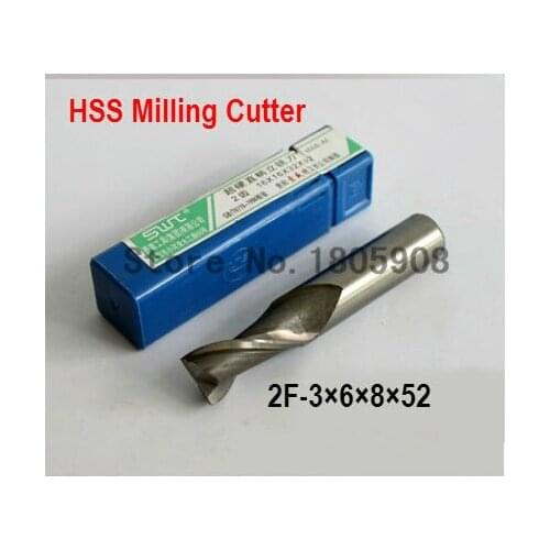 Free delivery 2 slot 10PCS M3.0 high speed steel straight shank vertical milling cutter milling cutter of end milling cutter