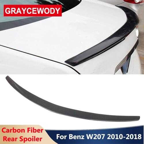 W207 AMG Type Real Carbon Fiber Rear Spoiler Trunk Lip Wing For Benz E200 E260 E300 E350 Coupe 2010-2017 Exterior Decoration