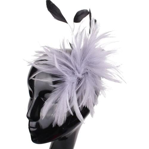 Feather Flowers Headwear Clips Nice Fascinator Hair Elegant Womens Wedding Hair Accessories Brooches Party Hats High Quality