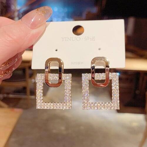 Womens Earrings Gold Unusual Hoop Earrings For Women Korean Vintage Geometry Metal Earrings 2021 Trendy Fashion Female Jewelry