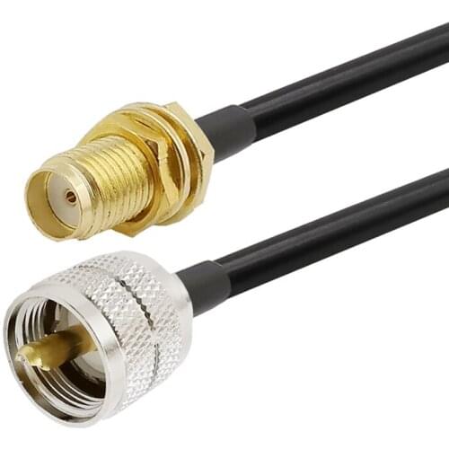 1Pcs RF SMA Female to UHF Male L259 Adapter RG58 Coaxial Coax Cable Antenna Extension Pigtail wire Connector 10/15/20/30 50cm