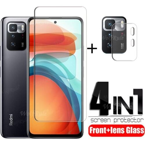 4-in-1 Camera + Tempered Glass For Xiaomi Redmi Note 9s Note 9 Pro Screen Protector Glass For Redmi Note 9S 9T Protective Glass