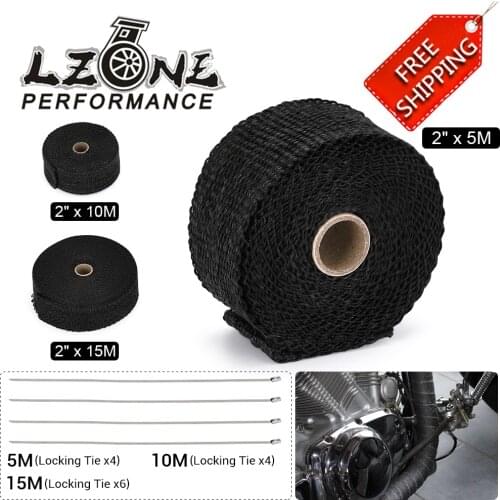 5M 10M 15M Heat Exhaust Thermo Wrap Shield Protective Tan Tape Fireproof Insulating Cloth Roll Kit for Motorcycle Car