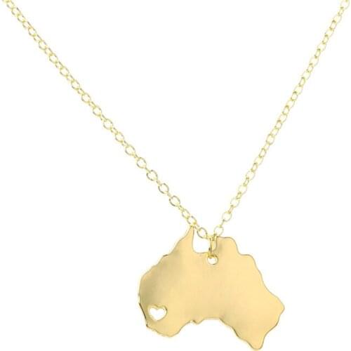 Australia map Australia necklace Europe and the United States new hot selling map necklace gift to his girlfriend