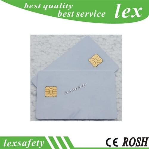 Free shipping 100PCS LOT Contact Smart IC Blank FM4428 chip pvc ic card with 4428 Chip,4428 PVC Card for Printer