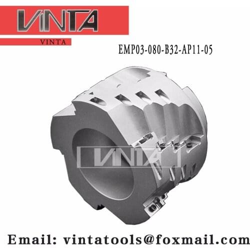 Free shipping EMP03-080-B32-AP11-05 Indexable milling cutter Matched carbide insert APKT11T3