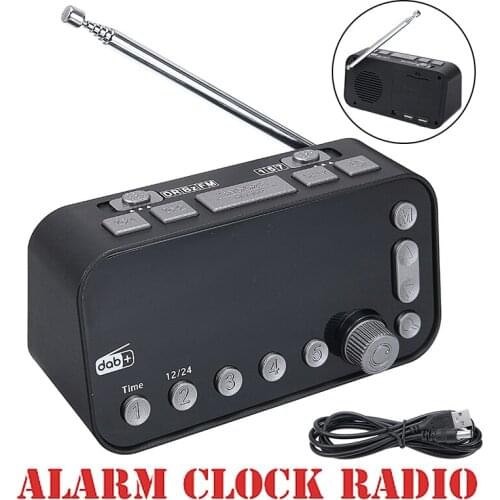 Digital DAB/FM Clock Radio Large Screen LED Radio Clock Alarm Clock Timer 12/24H Format Multifunctional Wake Up Clock Radio