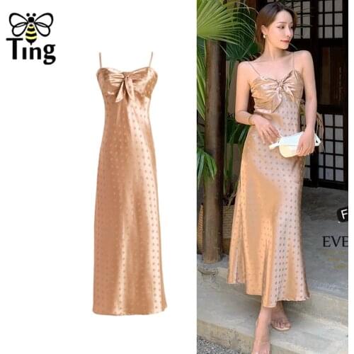 TingflyFashion Polka Dot Floral Print Midi Long Dresses Sexy Backless Strap Long Party Night Dress Clubwear Summer Boho Vestidos