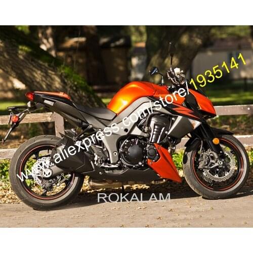 For Kawasaki Z1000 2010-2013 Z 1000 10 11 12 13 Orange Black Bodyworks ABS Motorcycle Fairing Set (Injection molding)