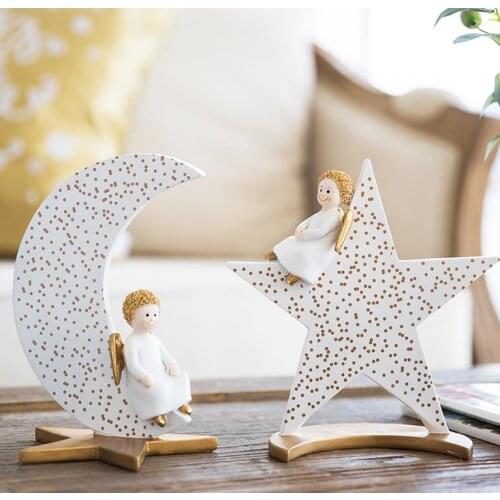 European modern angel girl statue abstract character resin sculpture art figurine home decoration, upholstery, wedding gift