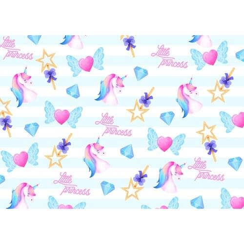 Photographic Background Unicorn Little Princess Custom Backdrop Photo Studio for Baby Shower Children Birthday Party Photocall
