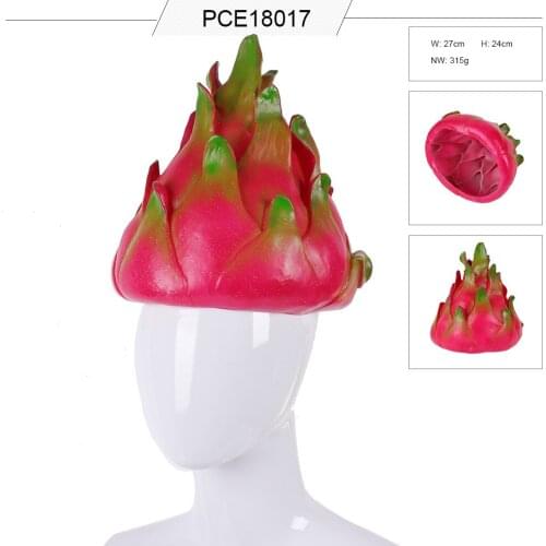 Halloween carnival costume party props cosplay funny imitation pitaya fruit hat headgear