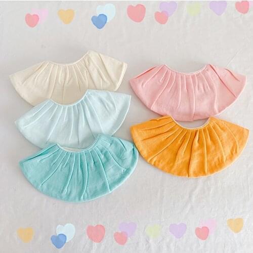 Cotton Baby Bib Baby Boy Saliva Towel Baby Girl Saliva Pocket Bib 0-1-2 Years Old Fashion Meal Pocket