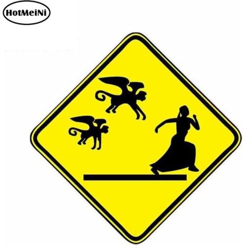 HotMeiNi 13cm x 13cm Car Sticker Decal Car Bike Motorcycle FOR Run Dorothy! Flying Monkeys! Bumper Car Decoration