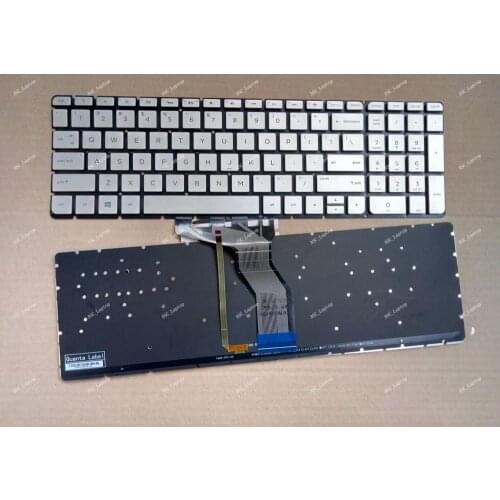 New US Keyboard For HP ENVY 15-w030nd 15-w100nd 15-w110nd 15-w154nr 15-w155nr 15t-w100 X360 15-w Keyboar US Backlit Silver