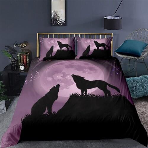 3D Design Duvet Cover Sets Bedding Sets Quilt Covers Pillow Cases 173*230 230*230 265*230 180*210 Wolf Custom Bedding sets