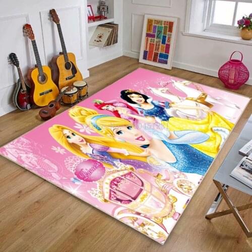 Disney Princess Cartoon Home Living Room Bedroom Full Carpet Children Crawling Mat Game Toy Baby Carpet Children Soft Mat Gift