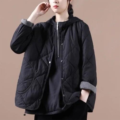 Literature and art quilted short coat womens tide winter coat womens 2021 new coat