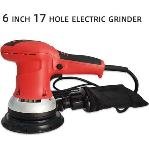 6'17 hole circular sandpaper machine 350W Electric Sander Machine 150mm Sandpapers 220VStrong Dust Collection Polisher