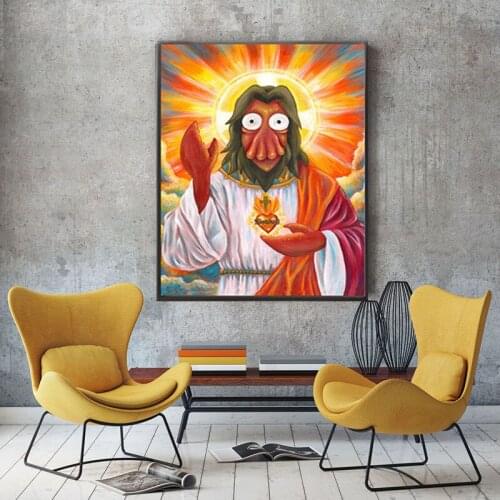 Futuramaes Zoidberges Jesuses Canvas Prints Wall Art Picture Modular Paintings For Living Room Poster On The Wall Home Decor