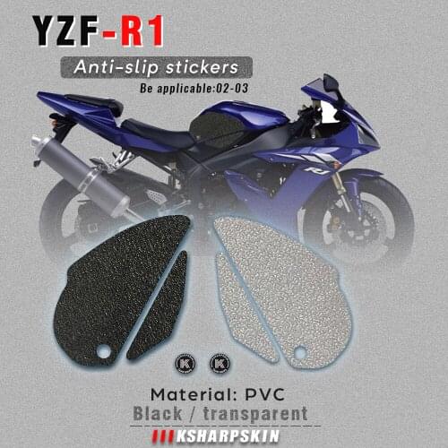 Motorcycle fuel tank pad tank grip protection Non-slip stickers knee grip side applique for YAMAHA YZF-R1 yzfr1 yzf r1 02-03