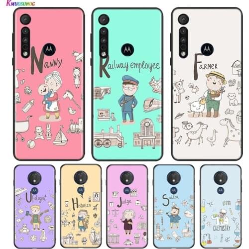 Cartoon Profession Teacher For Motorola G9 G8 G Stylus Power One Fusion Hyper Edge E7 E6 5G Plus Play Lite Phone Case