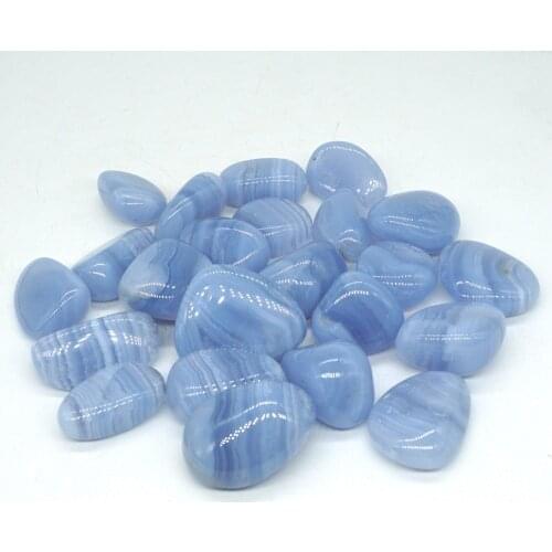 Natural Blue Lace Agate Tumbled Stone Gemstone Rock Mineral Crystal Healing Chakra Meditation Feng Shui Decor Collection