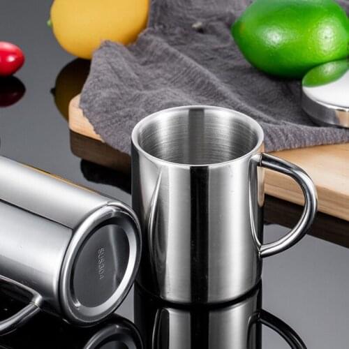 1pcs New 220ml 300ml 400ml Stainless Steel Portable Mug Cup Double Wall Travel Tumbler Coffee Mug Tea Cup turkish coffee cups
