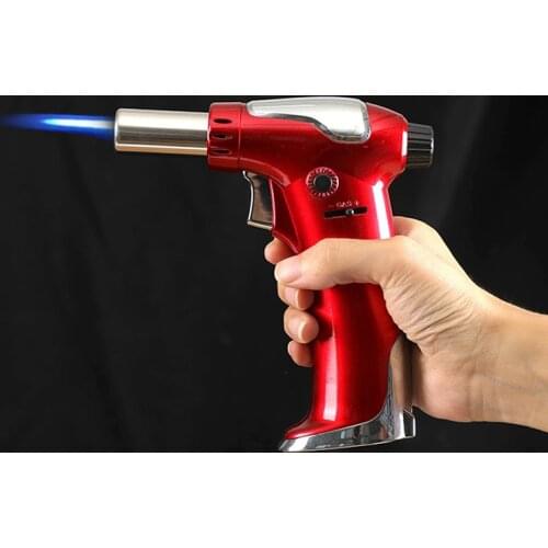 New 1300C Spray Gun Kitchen Lighter Gas Metal Windproof Igniter Barbecue Outdoor Cooking Gadgets Welding High Firepower